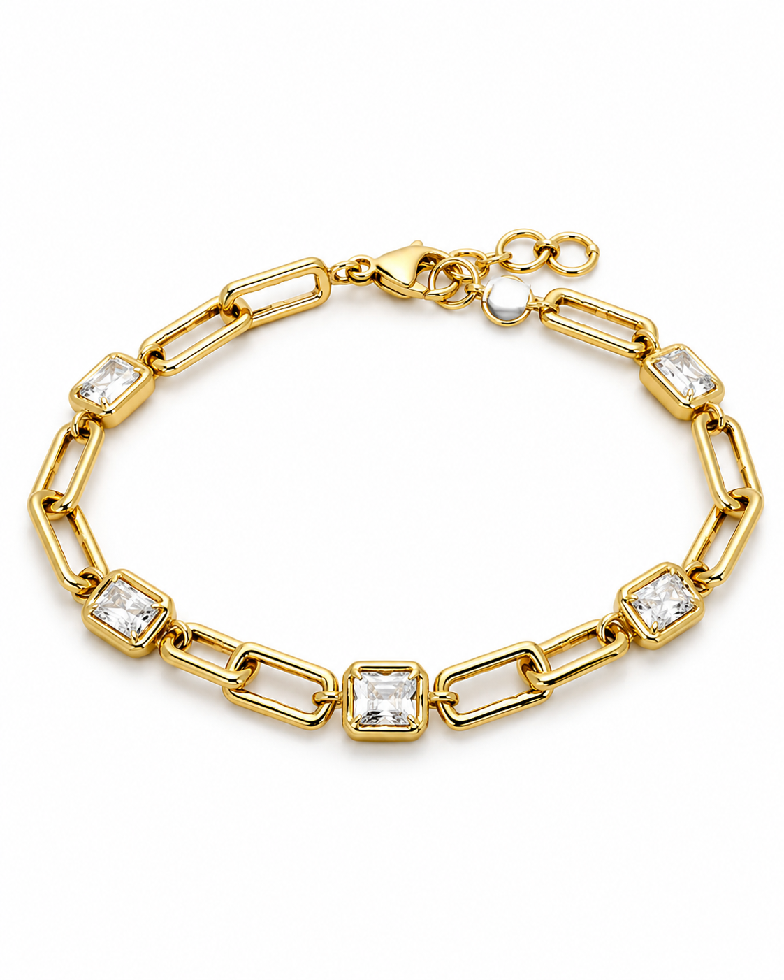1.52 Carat Radiant Cut Diamond Link Fashion Bracelet